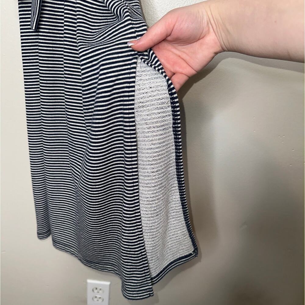 Paige Ravyn Waist Tie Midi Dress Ruffle Sleeve Navy/White Stripe Size XS - Picture 5 of 7